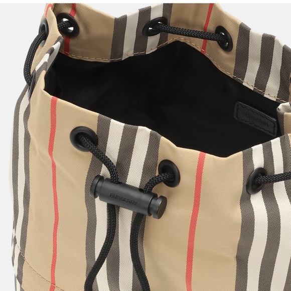 Burberry Phoebe Canvas Nylon Draw String Bag - Picture 3 of 14